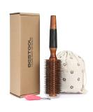 BESTOOL Round Brush for Blow Drying Boar Bristle Round Hair Brush with Wooden Barrel Large Round Styling Brush for Women & Men Straightening Curling Adding Shine or Volume (2.2 Inch) - Buy Online on GoSupps.com