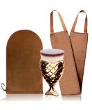 Yoseng 3-in-1 Self Tanning Mitt Set | Flawless Tan with Body Mitt Face Brush & Back Applicator | Perfect for All Skin Types - Buy Online on GoSupps.com