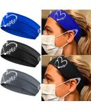 3 Packs Nurse Headbands with Buttons, Face Cover Holder, Reduce Ear Pain, Elastic Hair Bands for Women Nursing Healthcare Worker(Blue, Black, Grey) - Buy Online on GoSupps.com