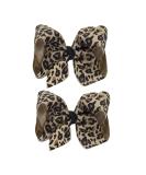 Baby girls leopard print bow hairpin Bow Leopard Hair Bow for women Leopard A - Buy Online on GoSupps.com