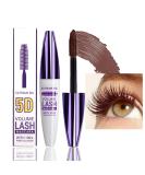 5D Primer Waterproof Mascara - Brown | Long Lasting & Smudge-Proof Fiber Mascara | Halloween & Christmas Stage Mascara - Buy Online on GoSupps.com
