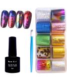Warm Girl Nail Art Foil Glue Gel with Starry Sky Star Foil Stickers Set Nail Transfer Tips Manicure Art DIY 8ML 10PCS (2.5cm100cm) Stickers 85 - Buy Online on GoSupps.com