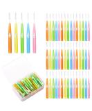Annhua 50-Piece Graded Interdental Brushes Set - Push-Pull Cleaner with Storage Box | Colorful Oral Care Tools for Effective Teeth Cleaning - Buy Online on GoSupps.com