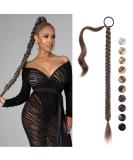 REECHO Long Straight Wrap Around Ponytail Extension - Ginger Brown 34 Inch | Synthetic Hairpieces for Women - Buy Online on GoSupps.com