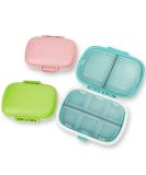 3 Pack 8 Compartments Travel Pill Box Organizer | Daily Portable Medicine Vitamin Holder Container | Moisture Proof Small Pill Case | Pocket Purse Size | Pink+Blue+Green - Buy Online on GoSupps.com