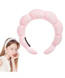 Pink Spa Headband for Women - Terry Towel Hair Band for Face Washing, Makeup Removal, Skincare - Shower Hair Accessory - Buy Online on GoSupps.com