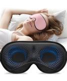 Umisleep 2024 Weighted Sleep Mask for Men & Women - 3D Light Blocking Eye Mask for Travel & Yoga | Pressure Relief Adjustable Belt 120g Pink - Buy Online on GoSupps.com