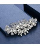Hapibuy Crystal Wedding Hair Comb Bridal Hair Comb Pearl Wedding Headpiece Silver Hair Accessories - Buy Online on GoSupps.com