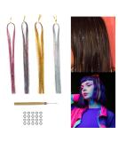 800 Glitter Strands Hair Extensions - 120cm Multicolored Tinsel Lametta for Fairy Hair - Extreme Kit - Buy Online on GoSupps.com