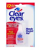 Clear Eyes Redness Relief Eye Drops 0.20 oz Handy Pocket Pal (12 Pack) - Buy Online on GoSupps.com