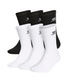 adidas Originals Unisex Originals Trefoil 6-Pack Crew Large White/Black - Buy Online on GoSupps.com