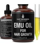 Organic EMU Oil for Hair Growth - Omega 3 6 9 Treatment to Stop Hair Loss & Thicken Hair - 1oz Serum for Men & Women by Hair Thickness Maximizer - Buy Online on GoSupps.com