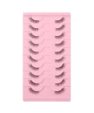 Buy Half Lashes Wispy Cat Eye 3D Fluffy False Lashes - 10 Pairs Natural Look Soft Eyelashes (6MM-10MM) D03 - International Shipping Available - Buy Online on GoSupps.com