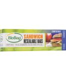 BioBag Compostable Resealable Sandwich Bags - 100% Certified, 25 Count for Eco-Friendly Lunches and Snacks - Buy Online on GoSupps.com