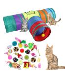 32Pcs Interactive Cat Toy Set: S-Tunnel, Feather Teaser, Fluffy Mouse, Crinkle Balls, Bell Play - Perfect for Cat, Puppy, Kitty, Kitten - Buy Online on GoSupps.com