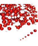 LolliBeads Resin Crystal Round Nail Art Rhinestones Mix 1.5-5mm Siam Red (1200Pcs) - Buy Online on GoSupps.com