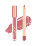 Easilydays 2Pcs Matte Nude Lip Liner Pencil and Lip Stick Set - 12 Colors Longwear Lip Pencil Kit for Velvety Red Lips - Waterproof and Long Lasting Lip Contouring Makeup - Buy Online on GoSupps.com