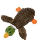 Best Pet Supplies 2-in-1 Stuffless Squeaky Dog Toys with Soft, Durable Fabric for Small, Medium, and Large Pets, No Stuffing for Indoor Play, Holds a Plastic Bottle Small Brown/Wild Duck - Buy Online on GoSupps.com