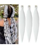 YDDM 32 Inch Pre-Stretched Braiding Hair Extensions - 3 Packs Jumbo Braids | White Kunsthaar for Stunning Hairstyles (30# & 60#) - Buy Online on GoSupps.com