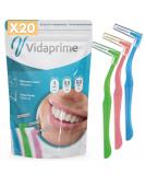 Vidaprime Pack X20 Extra Fine Intermediate Brushes - Soft Interdental Brush for Tartar Removal - Perfect for Interdental Spaces 0.5mm 0.8mm 1mm - Buy Online on GoSupps.com