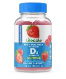 Lifeable Sugar Free Vitamin D 5000 IU - Great Tasting Natural Flavor Gummy Supplement - Gluten Free Vegetarian GMO-Free Chewable - for Immune Support and Bone Health - for Adults - 90 Gummies - Buy Online on GoSupps.com