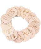 NUOBESTY Baby Monthly Milestone Wooden Cards - Newborn Photography Accessories for Baby Shower - Buy Online on GoSupps.com