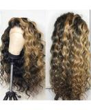 AimeileMiss Blonde Ombre Synthetic Lace Front Wig 22 Inch - Natural Wave Hair with Black Roots - 1B/27 Two Tone Color - Glueless and Natural Looking - Baby Hair for Women - Buy Online on GoSupps.com