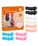 Soft Gel Toe Separators - 5 Pair Toe Spacers for Bunions, Plantar Fasciitis Relief - Men & Women - 5 Color Options - Buy Online on GoSupps.com