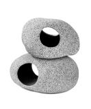 Stackable Aquarium Rock Caves - Ideal Hideaway for Shrimp, Cichlid, and Territorial Fish - Natural Decor for Breeding and Spawning (2 Pieces) - Buy Online on GoSupps.com