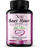 Premium Organic Beet Root Powder 1350mg - 200 Veggie Caps | Nitric Oxide Superfood Supplement with Black Pepper for Circulation, Heart Health & Athletic Performance - Buy Online on GoSupps.com
