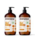 Everyone 3-in-1 Soap Body Wash Bubble Bath Shampoo 32 Ounce (Pack of 2) Cedar and Citrus Coconut Cleanser with Organic Plant Extracts and Pure Essential Oils (Packaging May Vary) - Buy Online on GoSupps.com