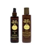 Sun Bum Browning Lotion and SPF 15 Tanning Oil - Vegan and Reef Friendly with Aloe Vera - Buy Online on GoSupps.com