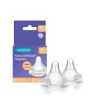 Lansinoh NaturalWave Slow-Flow Baby Bottle Nipples Size 2S, 2 Count, Anti-Colic Design - Buy Online on GoSupps.com