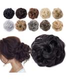 Shop Tess Dark Brown Hair Part Dutt Tie | Thick Wavy Knot Updos | Affordable 40g Hair Extensions for Women - Buy Online on GoSupps.com