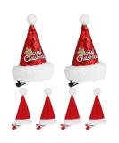 Minkissy Christmas cap Santa hat hair clip for Christmas Christmas hat hair accessories glittering for children girls Christmas party bags - Buy Online on GoSupps.com