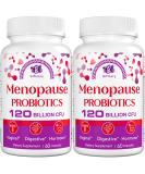 All-Natural Menopause Probiotic Supplements for Women - 120 Billion CFU for Hot Flashes Night Sweats & Mood Swings - 120 Herbal Capsules (Pack of 2 - Buy Online on GoSupps.com