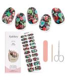 Kalolary Gel Nail Polish Strips Nail Gel Art Sticker Waterproof Full Nail Wraps Decal Sets with Scissors Nail File and Stick for Women Girls Nail Art Decor (UV/LED Lamp Required)-20 - Buy Online on GoSupps.com