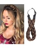 Silk-Co Women's Hair Band 5 Strands Brown Highlights Braided Headband for Weddings & Vintage Styles 3.8cm Wide Dark Brown & Ash Brown Elastic Hair Tie - Buy Online on GoSupps.com