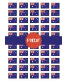 48 PRECUT Australian Flag Edible Mini Cupcake Toppers Edible Mini Cupcake Toppers - Premium Thickness SWEETENED Vanilla - Wafer Card disc Cake Decorations - Buy Online on GoSupps.com