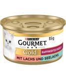 Gourmet Gold Refined Ragout Duetto wet cat food salmon and pollock 12-pack (12 x 85g) - Buy Online on GoSupps.com