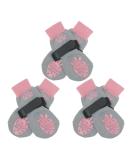 BEAUTYZOO Anti-Slip Dog Socks | Non Skid Paw Protector for Dogs | Traction Control for Hardwood Floors | Small to Large Sizes | Indoor Wear | S/M Strawberry Pink - Buy Online on GoSupps.com