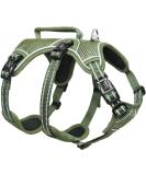 Buy Heele Dog Harness - Reflective Breakout Buckle Robust Handle Panic Clip - Perfect Fit in Green - Buy Online on GoSupps.com