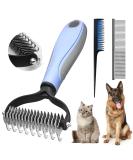 Buy Txeouse Cat & Dog Brush for Long Hair - Undercoat Rake Thinning Tool & Top Hair Protection (Blue) - International Shipping Available - Buy Online on GoSupps.com