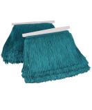 Heartwish268 Fringe Trim Lace Tassel 6 Wide 10 Yards for Clothes Accessories Latin Wedding Dress DIY - Black/White/Red/Peacock Blue - Buy Online on GoSupps.com