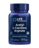 Life Extension Acetyl-L-Carnitine Arginate - 90 Vegetarian Capsules for Energy & Focus - Buy Online on GoSupps.com