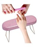 AORAEM Nail Arm Rest Cushion with Bracket - Plum Pink Hand Pillow for Manicures and DIY Nail Art - Buy Online on GoSupps.com