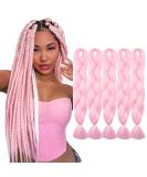 Tess Braids Extensions 60 cm - 5 Pack Jumbo Kanecalon Hair Braids for Box Braids - 100g Pink #10 - Buy Online on GoSupps.com