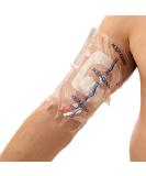 TIDI AquaGuard Sheet 9 x 9 Shower Protection Sheet Self-Adhesive Moisture Barrier Made without Latex Wound Cover for Showering 7 Sheets per Package Home Medical Supplies (50015-PKG) 9" x 9" Package of 7 Sheets - Buy Online on GoSupps.com