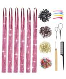 Hair Tinsel Kit With Tools  Pink Tinsel Hair Extensions 6Pcs 1200 Strands  Fairy Hair Tinsel Heat Resistant  Glitter Hair Extensions Sparkling Shiny Hair Tensile for Women (Pink 6Pcs) - Buy Online on GoSupps.com