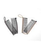 GETAGOTA 2-Piece Adjustable Banana Hair Clip Comb Set for Women - Double Combs Hair Accessory for Styling Thick Curly Hair - Brown and Beige - Buy Online on GoSupps.com